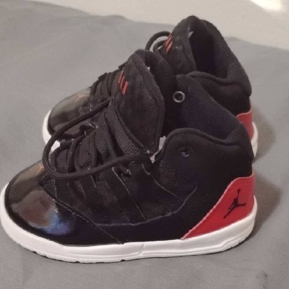 Kids Black and Red Sneakers